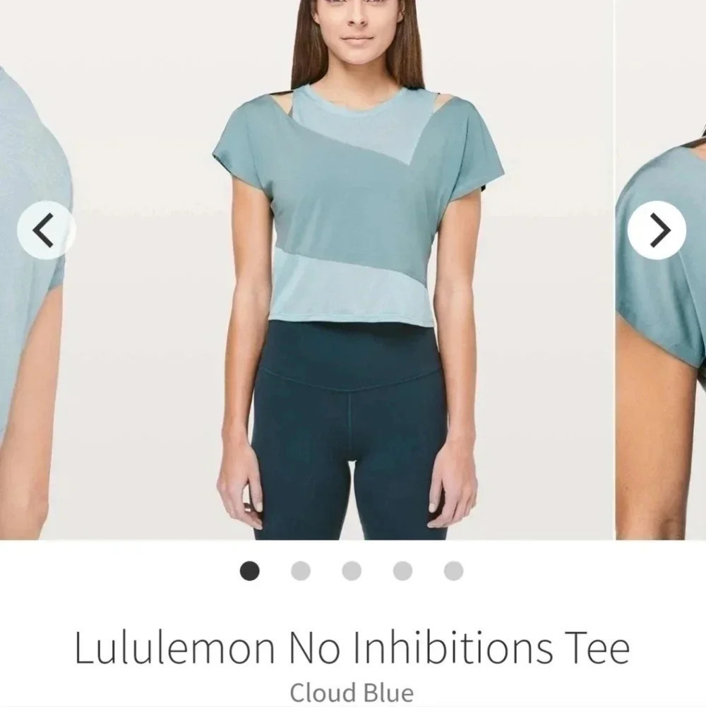 Lulemon no  inhibitions tee green - Picture 5 of 16